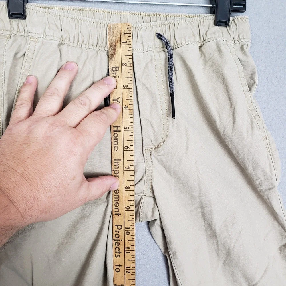 GAP Kids Sz M Drawstring Waist Jogger‎ Pants Beige Tan Casual Neutral Athleisure